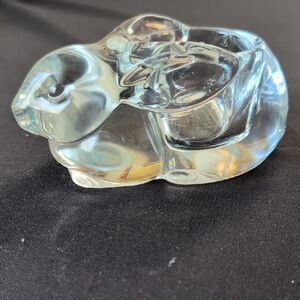 Clear Glass BUNNY RABBIT Tealight Votive Candle Holder